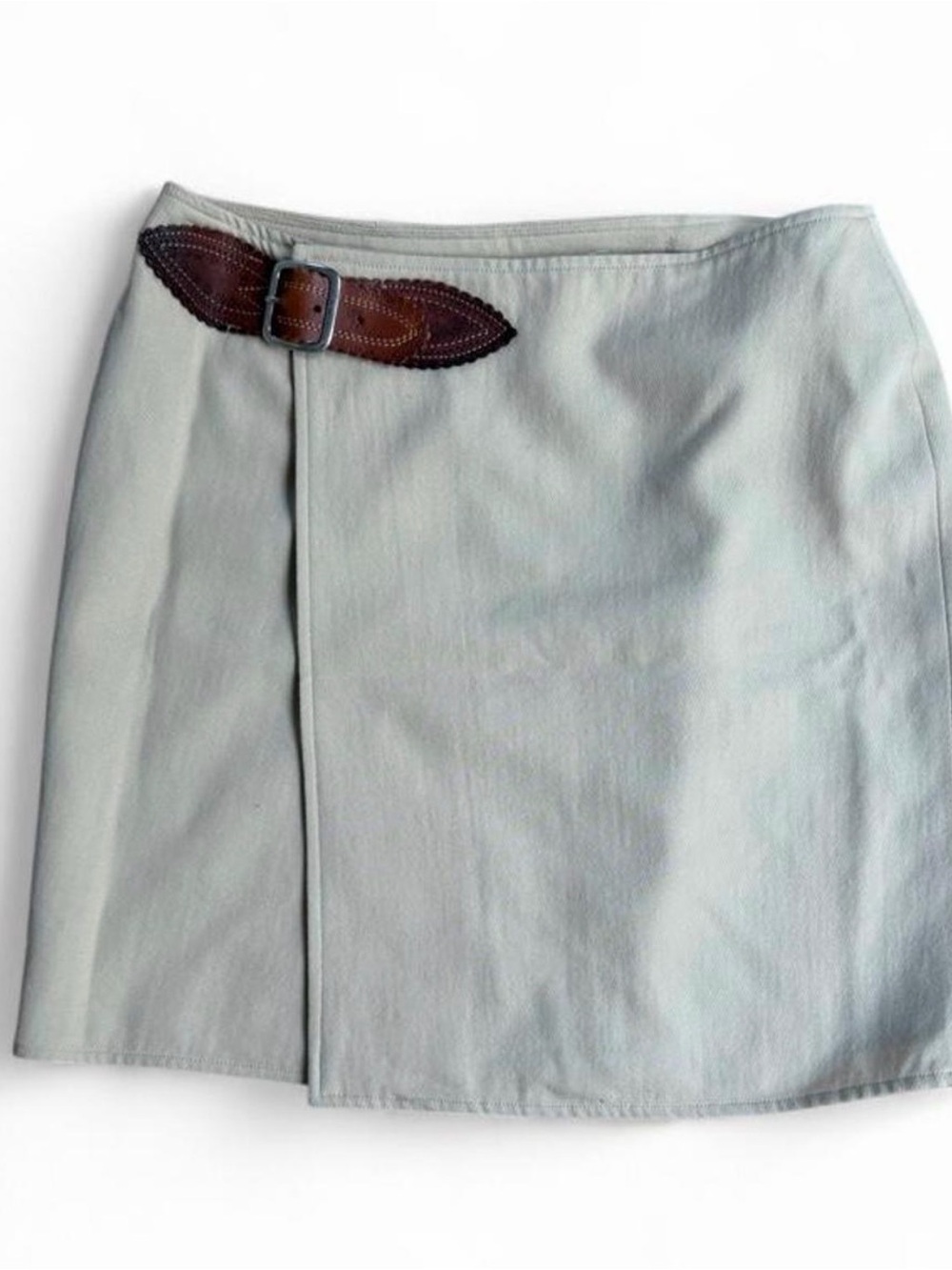 Ralph Lauren Women’s Size 2 100% Wool Skirt Leather Belt Equestrian Preppy
